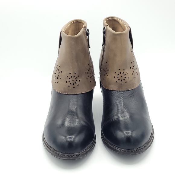 Elite by Corey's Booties Style Barbara black brown women's size 10 - Picture 7 of 9